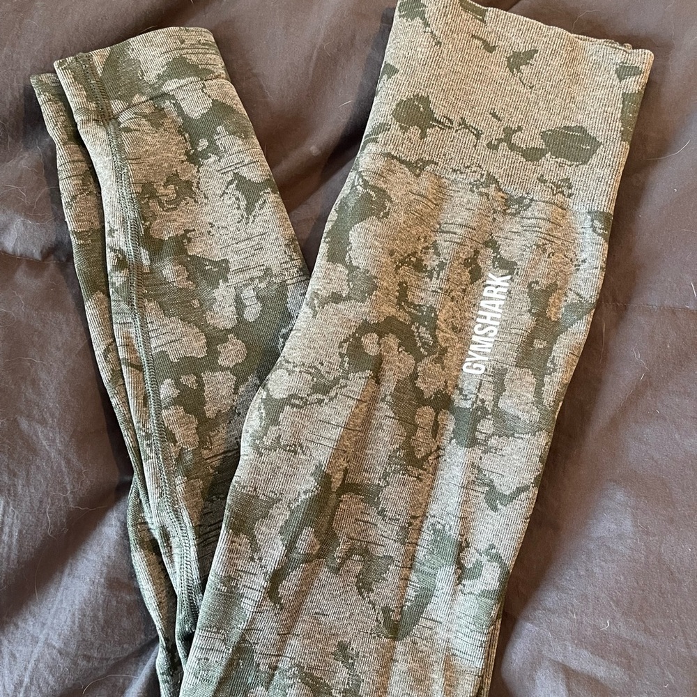 Gymshark Green Camo Print Leggings
